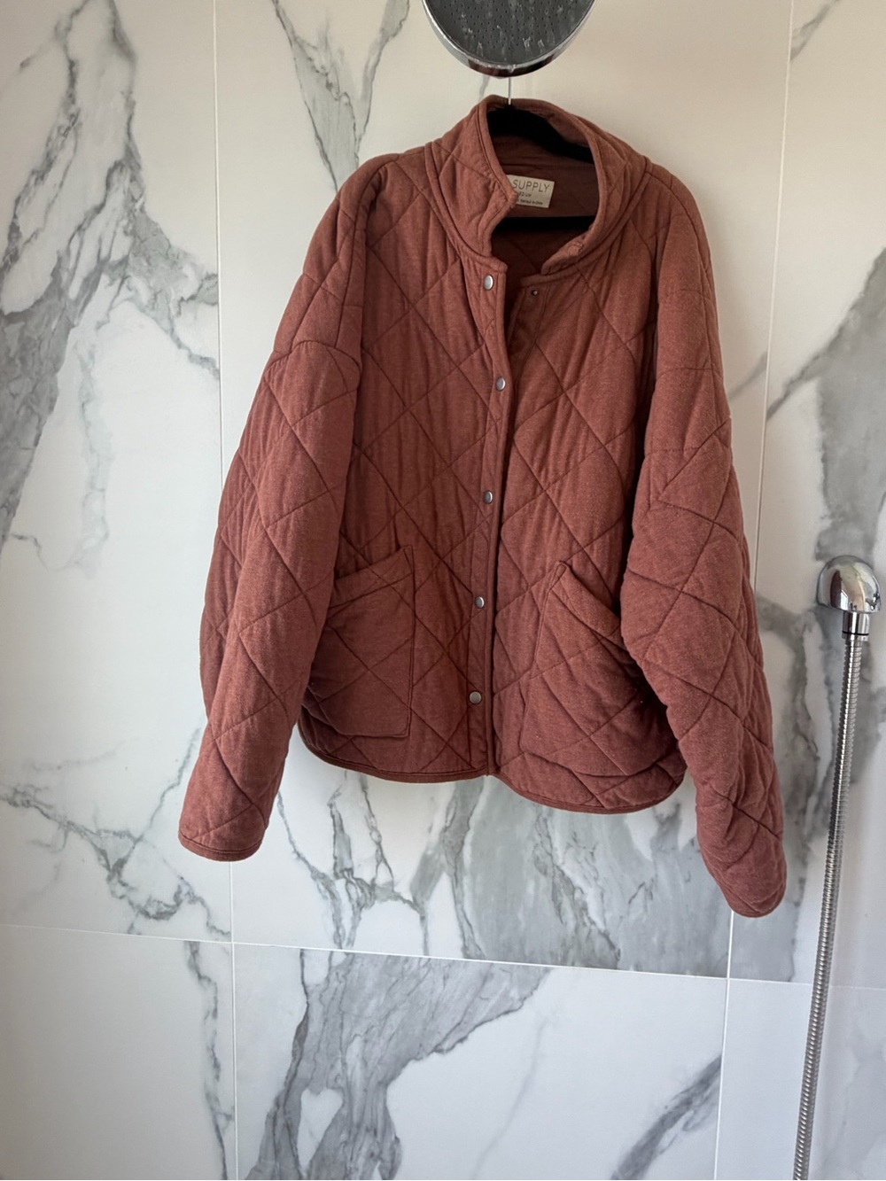 Quilted Rust Puffer Jacket by Supply